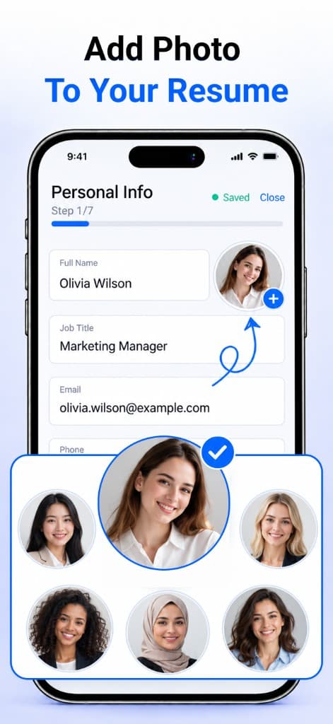 ResuFlow iOS app template picker preview